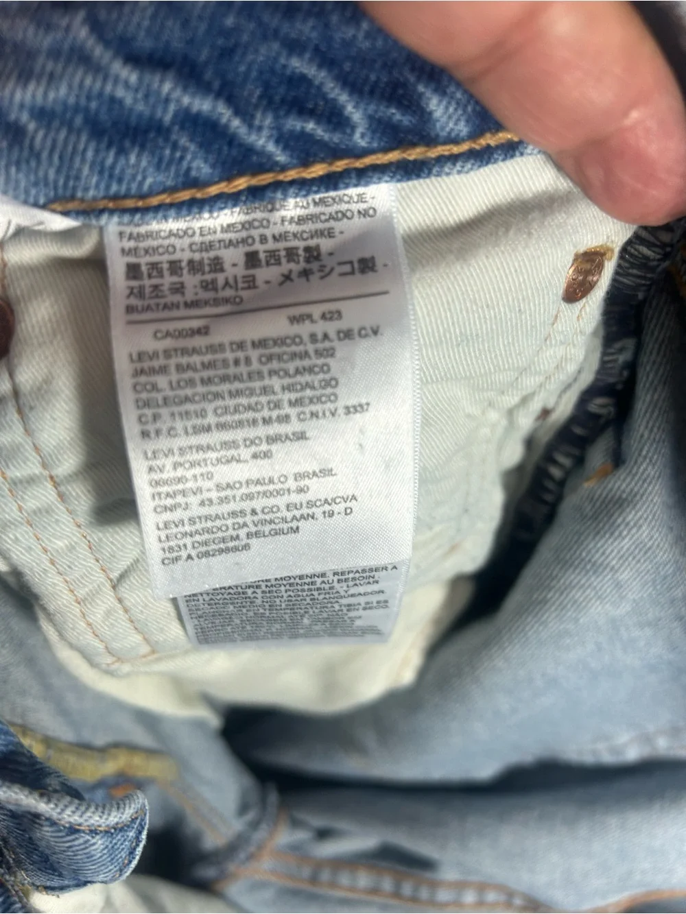 Levi's Light Blue Distressed Boyfriend Jeans